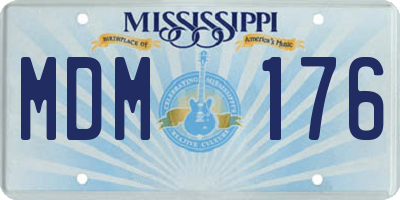 MS license plate MDM176