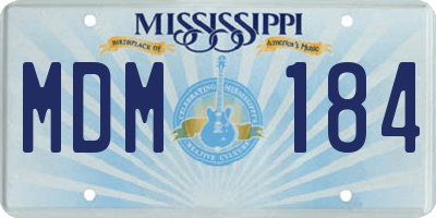 MS license plate MDM184
