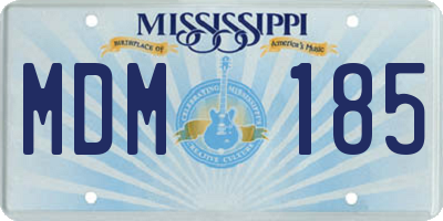 MS license plate MDM185