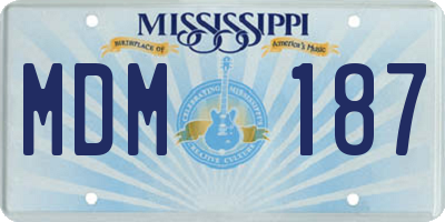 MS license plate MDM187