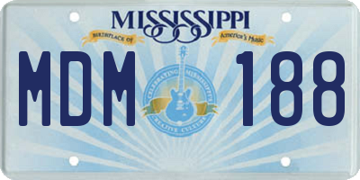 MS license plate MDM188