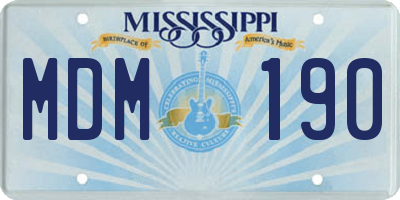 MS license plate MDM190