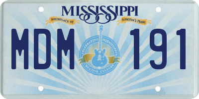 MS license plate MDM191