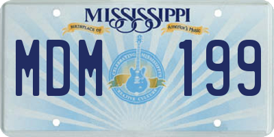 MS license plate MDM199