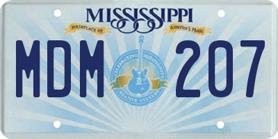MS license plate MDM207