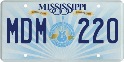 MS license plate MDM220
