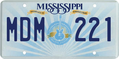 MS license plate MDM221