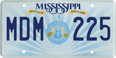 MS license plate MDM225