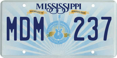MS license plate MDM237