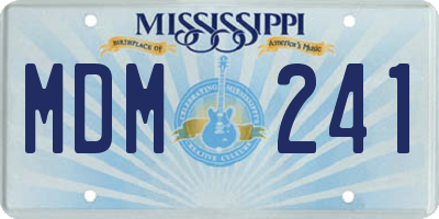 MS license plate MDM241