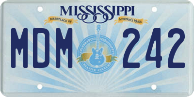 MS license plate MDM242