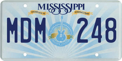 MS license plate MDM248
