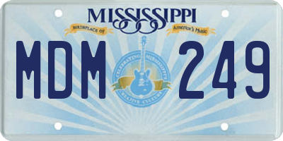 MS license plate MDM249
