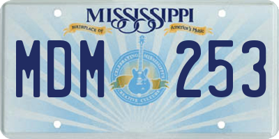 MS license plate MDM253