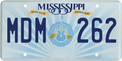 MS license plate MDM262