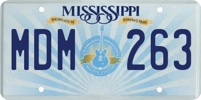 MS license plate MDM263