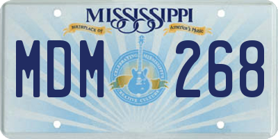 MS license plate MDM268