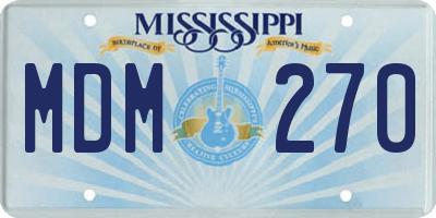 MS license plate MDM270