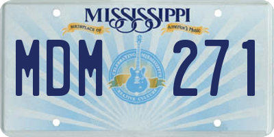 MS license plate MDM271