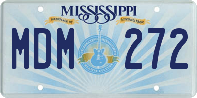 MS license plate MDM272