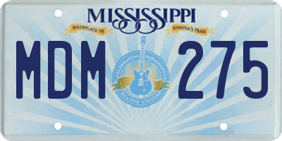 MS license plate MDM275