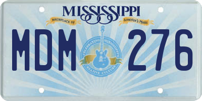 MS license plate MDM276