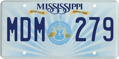 MS license plate MDM279