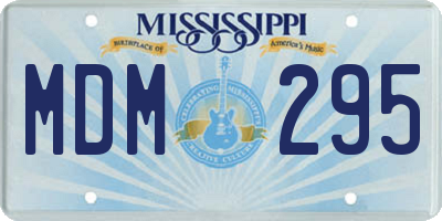 MS license plate MDM295