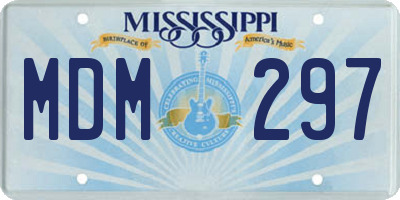 MS license plate MDM297