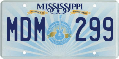 MS license plate MDM299