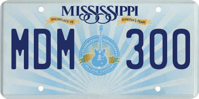 MS license plate MDM300