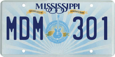 MS license plate MDM301