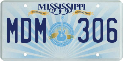 MS license plate MDM306