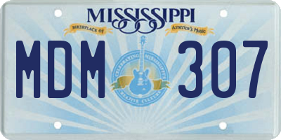 MS license plate MDM307