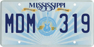 MS license plate MDM319