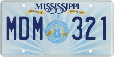 MS license plate MDM321