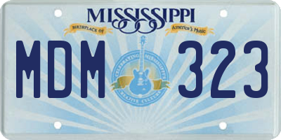 MS license plate MDM323