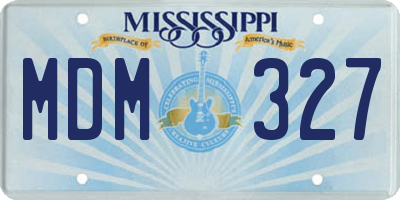 MS license plate MDM327