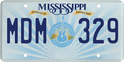 MS license plate MDM329