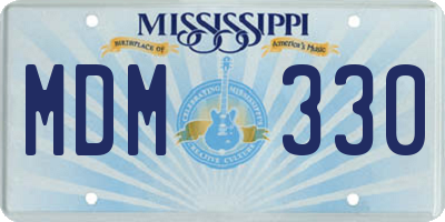 MS license plate MDM330
