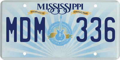 MS license plate MDM336