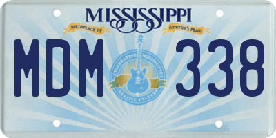 MS license plate MDM338