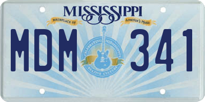 MS license plate MDM341