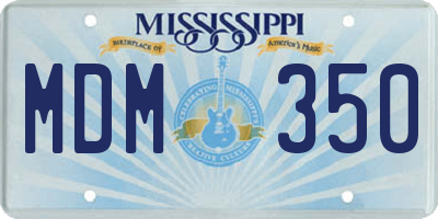MS license plate MDM350
