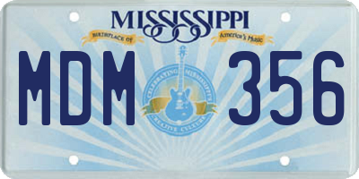 MS license plate MDM356