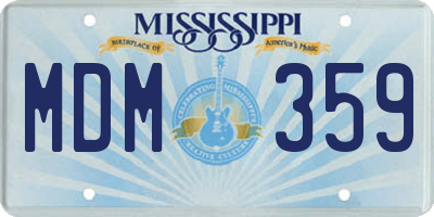 MS license plate MDM359