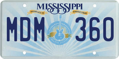 MS license plate MDM360