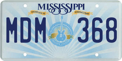MS license plate MDM368