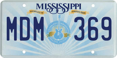 MS license plate MDM369
