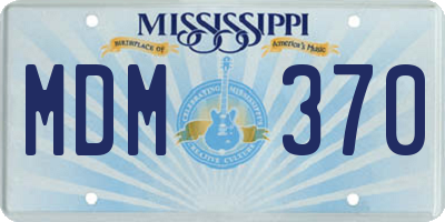 MS license plate MDM370
